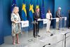 Löfven meddelte ændringerne på et pressemøde. Foto: Sören Andersson / TT