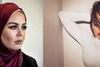 Malika Faviano mener ikke, at der er nogen modsætninger mellem, at hun på den ene side har kæmpet for retten til at bære hijab - og så kort efter har droppet selvsamme. Foto til venstre: Carina Johansen/AP. Foto til højre: Instagram/privat