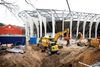 Ifølge planen skal det nye stadion for enden af Stadion Allé stå klar til marts 2027. Men om det bliver med 20.000 eller 22.000 siddepladser hersker der nu tvivl om. Foto: Jens Dresling