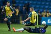 Hjörtur Hermansson i aktion for Brøndby i en kamp mod FC Midtjylland. Foto: Lars Poulsen