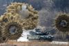Spændingen på den koreanske halvø er mere intens end længe. Her ses en sydkoreansk kampvogn under en øvelse tidligere på måneden. Arkivfoto: Lim Hun-jung/AP