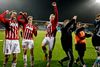 AaB-spillere jubler efter sejren mod FC Midtjylland i søndags.