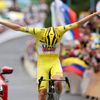 Tadej Pogacar efter sin fjerde etapesejr i årets Tour de France - lige så meget som Jonas Vingegaard har opnået gennem karrieren. Foto: Manon Cruz