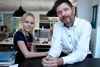 Jesper Spatzek Nielsen og hans 10-årige datter, Rebecca, er hjemme i Nr. Broby efter den voldsomme oplevelse på Storebælt. Foto: Robert Wengler