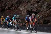 Steven Kruijswijk (tv.) var en af favoritterne under årets Giro d'Italia sammen med ryttere som Jakob Fuglsang (nummer tre fra venstre) og Vincenzo Nibali (yderst t.h.). Foto: Luca BETTINI / AFP