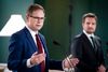 Finansminister Nicolai Wammen og erhvervsminister Simon Kollerup under pressemødet i Finansministeriet om regeringens udspil til en sommer- og erhvervspakke. Foto: Liselotte Sabroe