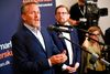 Anders Samuelsen og Simon Emil Ammitzbøll-Bille ved valgfesten hos Liberal Alliance på Christiansborg. Foto: Philip Davali/Scanpix 2019