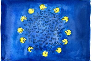 Frem mod den endelige vedtagelse af EU-Kommissionens forslag om at ændre reglerne for udstationerede arbejdstagere pågår der en politisk kamp, fordi der ikke er enighed om, hvad fair bevægelighed er. Illustration: Rasmus Sand Høyer