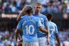Manchester City var helt ustyrlige i lørdagens hjemmekamp imod Watford, der med sendt hjem med et nederlag på hele 8-0. Foto: AFP