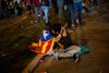 Folkefesten i Barcelona fusede hurtigt ud, da Puigdemont havde holdt sin tale. Foto: Francisco Seco/AP