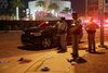 Politiet var talstærkt til stede i Las Vegas' gader. Foto: John Locher/AP