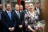 Statsminister Mette Frederiksen præsenterede torsdag sit nye ministerhold foran flere hundrede fremmødte ved Amalienborg. Foto: Gregers Tycho