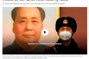 Wall Street Journal får kritik for en artikel, der ser kritisk på coronavirus og kinesisk økonomi.