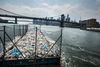 Plastikaffald på vej til forarbejdning og genbrug i Brooklyn nær New York. Ind til midt i 1990'erne var New Yorks primære bortskaffelsesmetode til affald at smide det i havet. Foto: Kadir van Lohuizen/AP