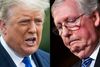 Donald Trump og den republikanske leder i Senatet, Mitch McConnell, kæmper om magten i deres parti. Fotos: Saul Loeb og Mandel Ngan/AFP