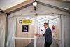 Odense har i en længere periode haft et af landets højeste smitteniveauer. De seneste syv dage er 104 odenseanere testet positive. Her ses testcenteret ved OUH. Arkivfoto: Brian Karmark