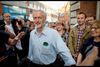 Jeremy Corbyn er bannerfører for en intern protestbevægelse i Labour. Alt tyder på, at han vinder formandsvalget. Foto: Andrew Parsons/Zuma