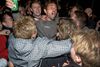 AGF-cheftræner Jakob Poulsen fejre guldet sammen med spillere og fans på natklubben Loulou i Aarhus. Foto: Bo Amstrup/Ritzau Scanpix