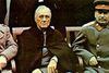 Churchill, Stalin og Roosevelt på Jalta-konferencen i 1945. Winston Churchill talte mod et Nürnberg-tribunal.