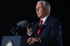 USA’s vicepræsident, Mike Pence, under sin tale ved Republikanernes konvent i Baltimore. Foto: Jonathan Ernst/Reuters