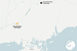 Hos Beredskabsstyrelsen holder man tæt øje med udviklingen nær atomkraftværket Zaporizjzja i Ukraine, efter at en dæmning, der er vigtig for vandforsyningen til nedkøling af værket, er ramt af eksplosioner. 