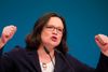 SPD's Andreas Nahles har fået nok af skænderierne mellem CDU og CSU. Foto: Michael Probst/AP