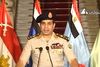 Militærrådets general Abdel Fattah al-Sisi leverede beskeden om, at præsident Mursi var blevet fjernet fra sit embede.