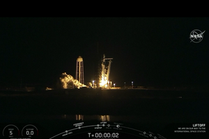 Tidligt lørdag morgen dansk tid blev SpaceX Crew Dragon sendt op fra Cape Canaveral i Florida.