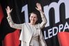Siden Mette Frederiksen blev partiformand for Socialdemokraterne sidste år medlemstallet gået mærkbart frem. Her er hun fotograferet ved årets 1. maj i Fælledparken. Foto: Mogens Flindt