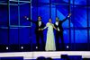 Nikolaj Koppel, Lise Rønne og Pilou Asbæk er værterne ved dette års Eurovision. Her ses de til kostumeprøve mandag.
