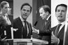 Danske Mette Frederiksen, hollandske Mark Rutte, svenske Stefan Löfven og østrigske Sebastian Kurz udgør gruppen De Sparsommelige Fire, der arbejder sammen om at gøre EU's budget så lille som muligt. Foto: Jens Dresling, Eva Plevier, Ali Lorestani og Lisi Niesner