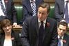 David Cameron i Underhuset mandag: »Vi betaler ikke 2 mia. euro den 1. december, og vi betaler ikke noget, der ligner en sådan sum.« Foto: Parliamentary Recording Unit/AP