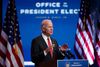 WILMINGTON, DELAWARE - NOVEMBER 19: U.S. President-elect Joe Biden speaks as he addresses the media after a virtual meeting with the National Governors Association's executive committee at the Queen Theater on November 19, 2020 in Wilmington, Delaware. Mr. Biden and his advisors continue the process of transitioning to the White House. Joe Raedle/Getty Images/AFP == FOR NEWSPAPERS, INTERNET, TELCOS & TELEVISION USE ONLY ==