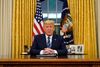 USA's præsident Donald Trump holdt onsdag en tale til nationen fra det ovale værelse om coronavirus-krisen. Foto: Doug Mills/AFP