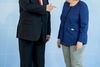 Mellemøsten, Nordkorea og Ukraine blev diskuteret, da Donald Trump og Angela Merkel mødtes. Foto: Michael Kappeler/AP