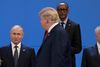 Både Putin og Trump har i de senere år talt varmt om Rwandas Paul Kagame. Her ses de alle tre under G20-topmødet i 2018 i Argentina. Foto: Juan Mabromata / AFP