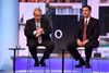 Boris Johnson og Jeremy Hunt til tv-debat på BBC tidligere på ugen. Foto: Jeff Overs/BBC/Reuters