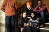 Eleverne i 9.y på Katrinebjergskolen, heriblandt (fra venstre) Karl Juul, Hadia Deaibes Jonas Frehr Friis-Hansen, Xamdi Maxamdi og Hamza Said Ali Hersi tager efter sommerferien hul på næste uddannelsestrin. Foto: Rune Aarestrup Pedersen