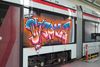 Letbanetoget nåede kun at tilbringe et døgn i Aarhus, før det blev udsat for graffitihærværk. Privatfoto
