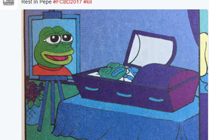 Matt Furie havde ellers allerede dræbt sin egen tegneseriefigur, frøen Pepe, efter den blev erobret af amerikanske højreekstremister. Nu har han lagt sig ud i et søgsmål. Foto: twitter.com/fantagraphics