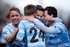 FC Helsingør rykker op i Superligaen næste sæson - men kan ende med at skulle spille hjemmebanekampe helt i Horsens. Foto: Jens Dresling/POLFOTO
