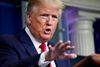 Indtil videre vil USA tilbageholde sin økonomiske støtte til WHO, fortalte præsident Donald Trump på et pressemøde natten til torsdag dansk tid. Foto: Kevin Lamarque/Reuters