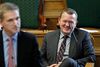 Formanden for Dansk Folkeparti Kristian Thulesen Dahl (i forgrunden) og Venstres formand Lars Løkke Rasmussen.