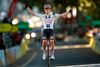 Søren Kragh Andersen kørte alene over målstregen på 14. etape af Tour de France efter et angreb 3,2 kilometer fra mål. Foto: Stephane Mahe/AFP