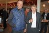 Claus Wistoft (tv.) sammen med partifællen Erling Post ved valgnatten i 2013, hvor Wistoft vandt borgmesterposten. I baggrunden ses Jesper Mathiesen (tv.) sammen med daværende lokalformand Søren K. Lauridsen. De troede begge, at den var hjemme, men de havde forregnet sig. Foto: Lars Norman Thomsen