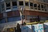 A demonstrator takes part in a protest following Tuesday's blast in Beirut, Lebanon August 10, 2020. REUTERS/Hannah McKay