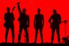U2 ses her til en koncert tidligere i år i Californien. Fra venstre er det Adam Clayton, Bono, Larry Mullen Jr. og The Edge. Foto: Jordan Strauss, AP