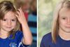 Madeleine McCann - som treårig til højre og til venstre, hvordan hun kan se ud som niårig.