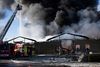 Brand i lagerbygninger på Michael Drewsens Vej i Aarhus. Foto: Gregers Tycho