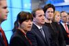Anden fra venstre er Miljøpartiets ene talsperson Åsa Romson, som står over for store problemer i sit parti.